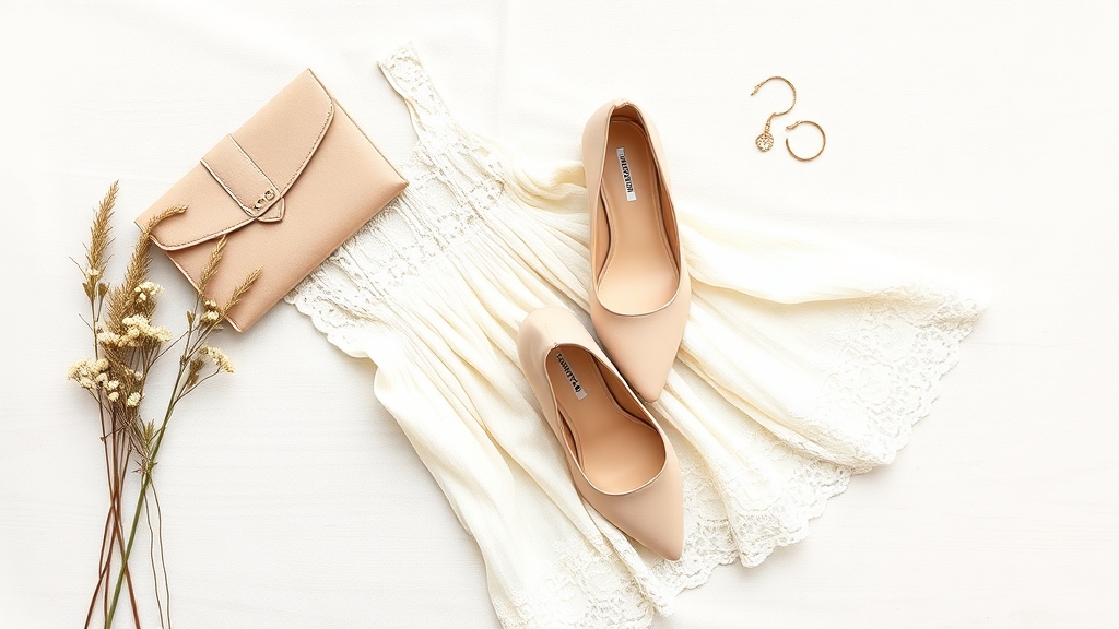 akcesoria uzupełniające kremową sukienkę