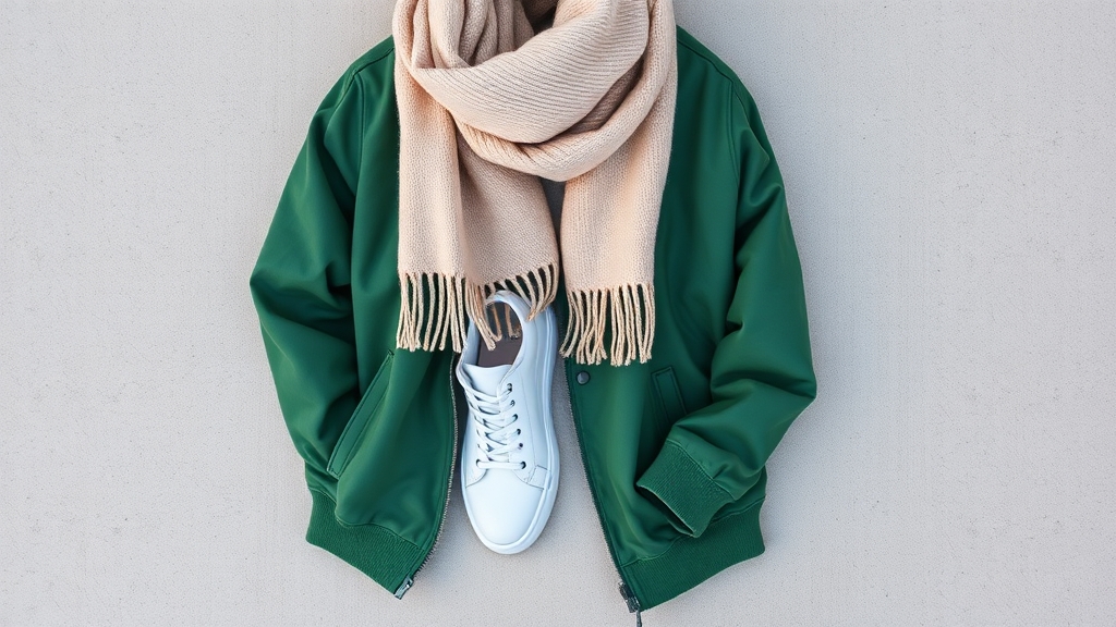 akcesoryzacja zielonej kurtki