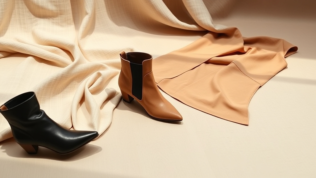 botki za kostkę z asymetrycznymi sukienkami