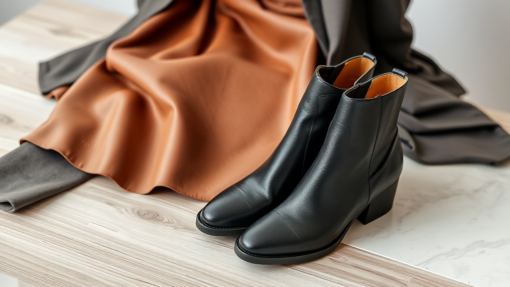 kozaki z mini spódnicą skórzaną