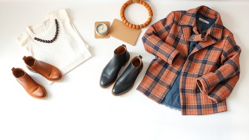 botki za kostkę z płaszczem w kratę