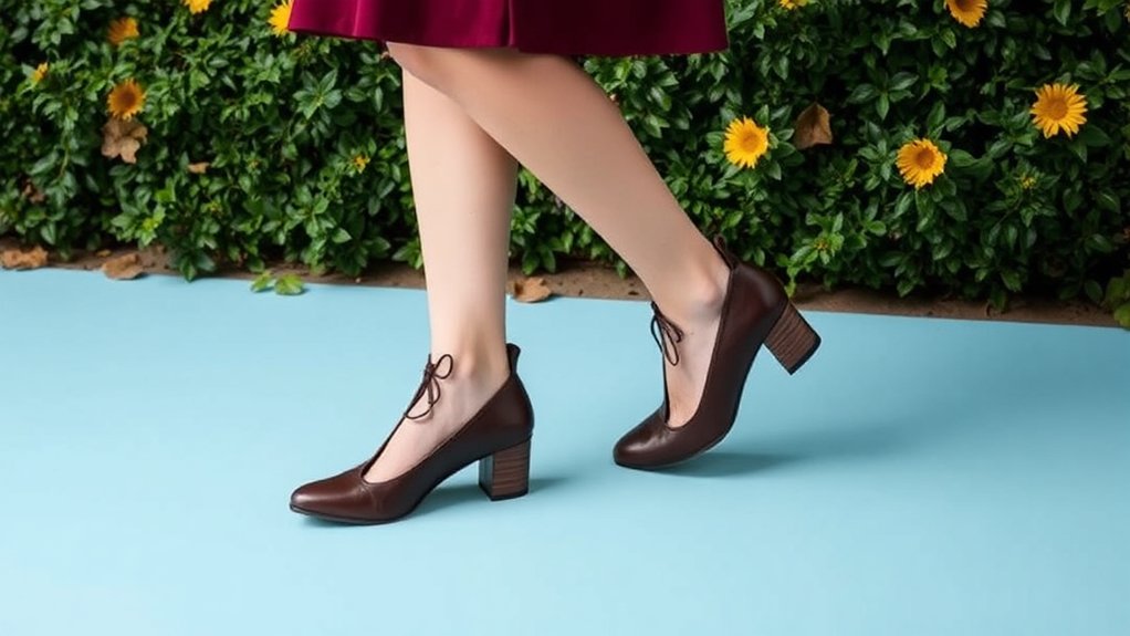 trendy spódnic i butów na jesień