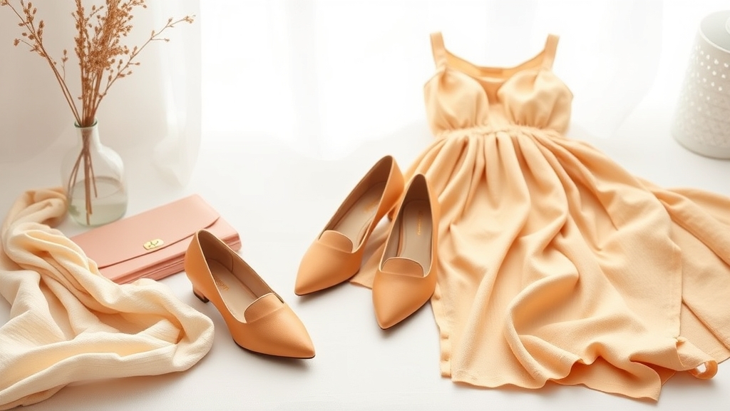 ballet flats uzupełniają miodową sukienkę