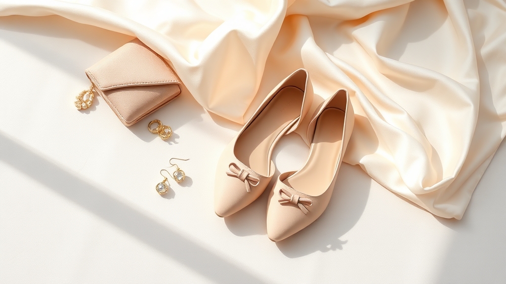 ballet flats uzupełniają satynowe sukienki