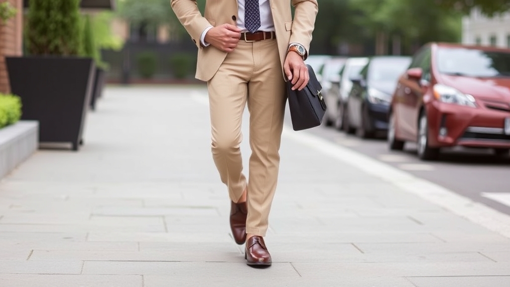wskazówki dotyczące stylizacji beżowego garnituru