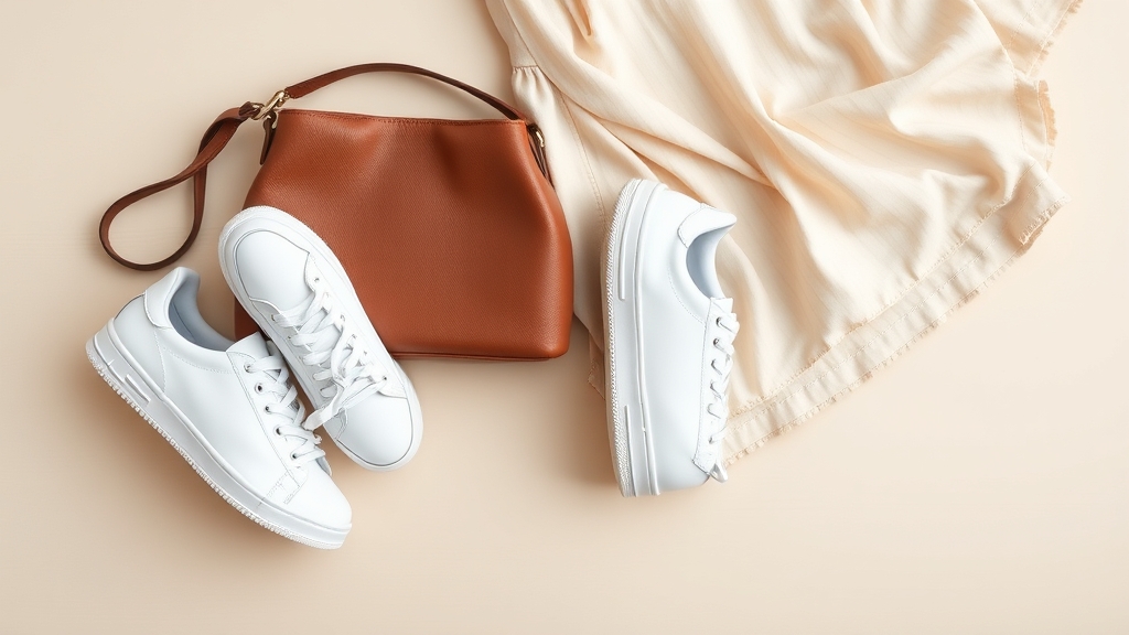 torba brązowa z trampkami