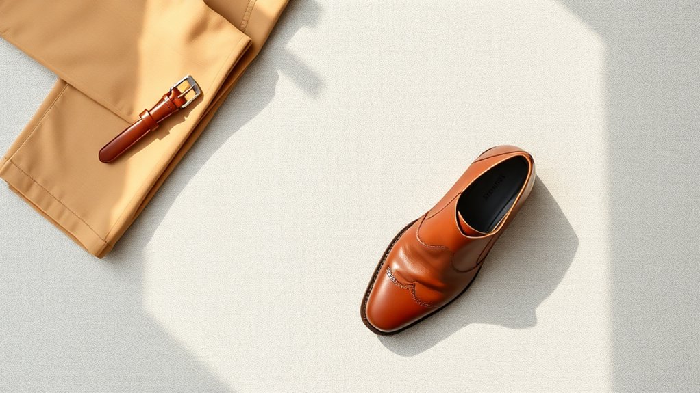 brązowe spodnie połączenie z butami