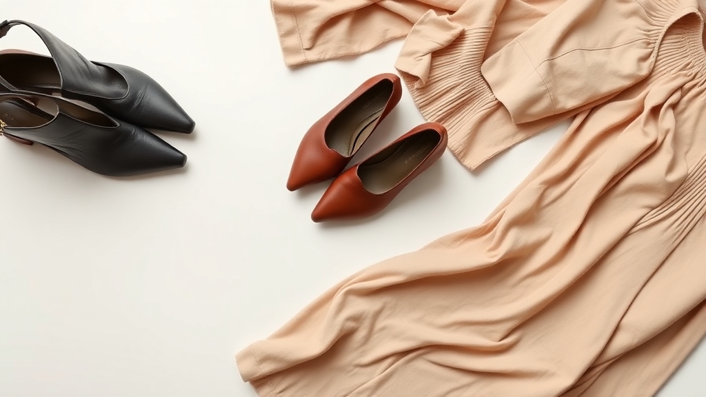 brązowe buty uzupełniają beżowe sukienki