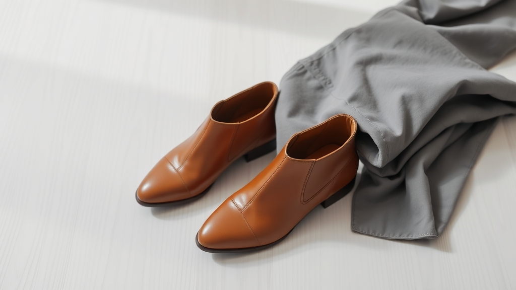 brązowe buty podnoszą szarość