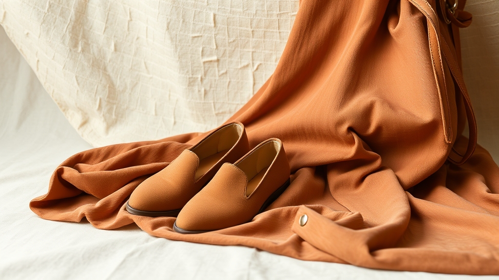 brązowe buty z brązową sukienką