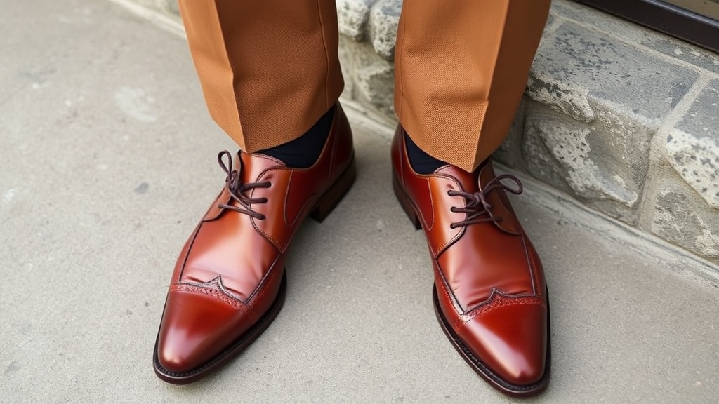brązowe stylizacje butów garniturowych