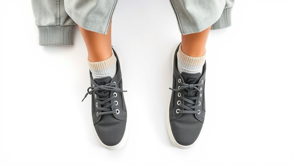 casualne obuwie do szarej kurtki