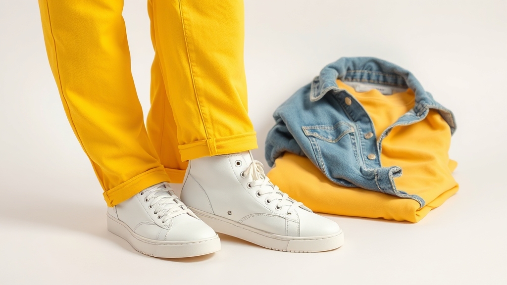 casual outfit with yellow trousers - swobodny strój z żółtymi spodniami