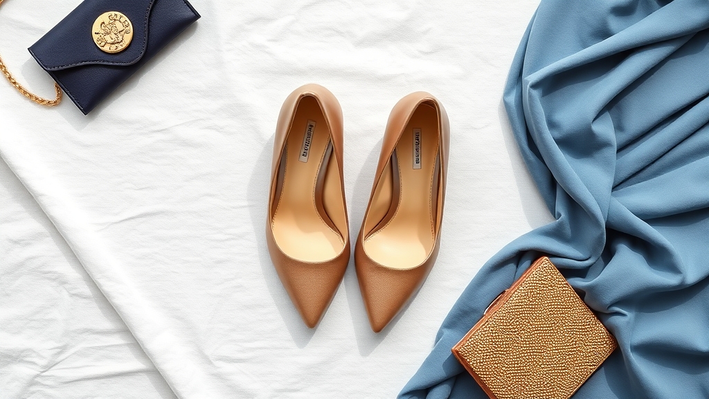 wybór obcasów do granatowej sukienki