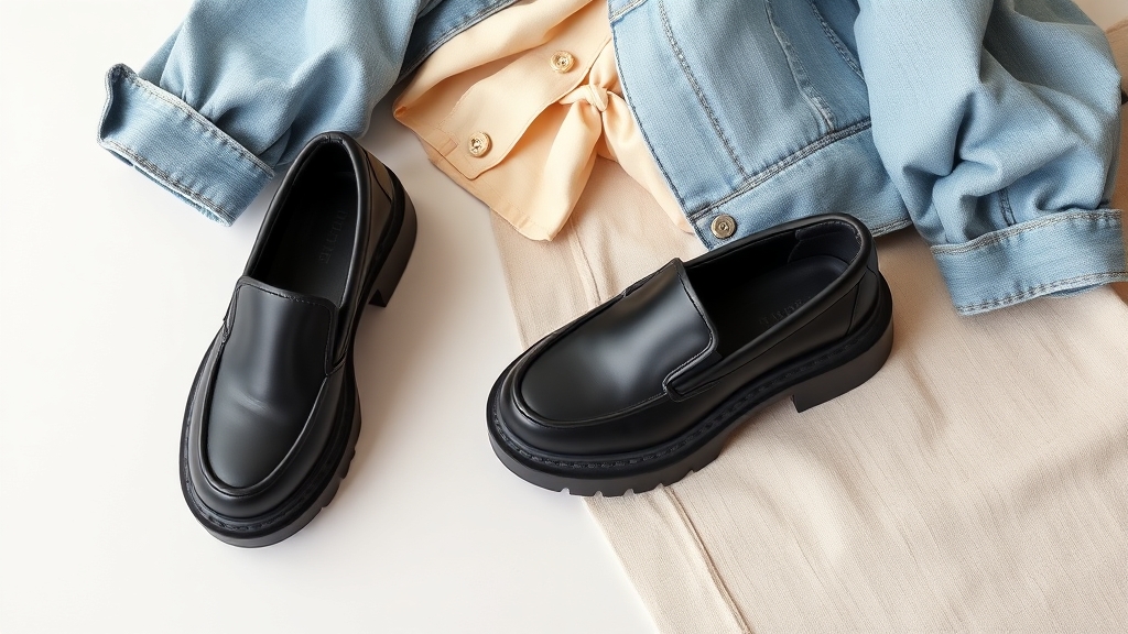 chunky buty z kremowymi spodniami