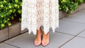 Jakie buty pasują do kremowej koronkowej sukienki? Sprawdź stylowe inspiracje!