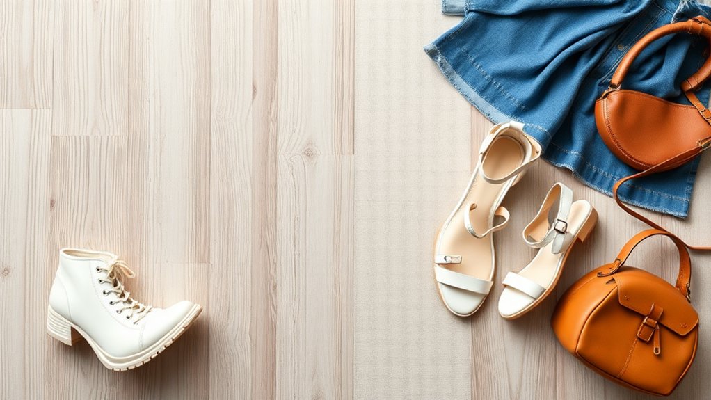 trendy spódnice dżinsowe i buty