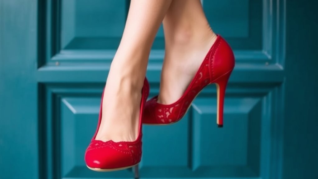 obuwie do czerwonej koronki