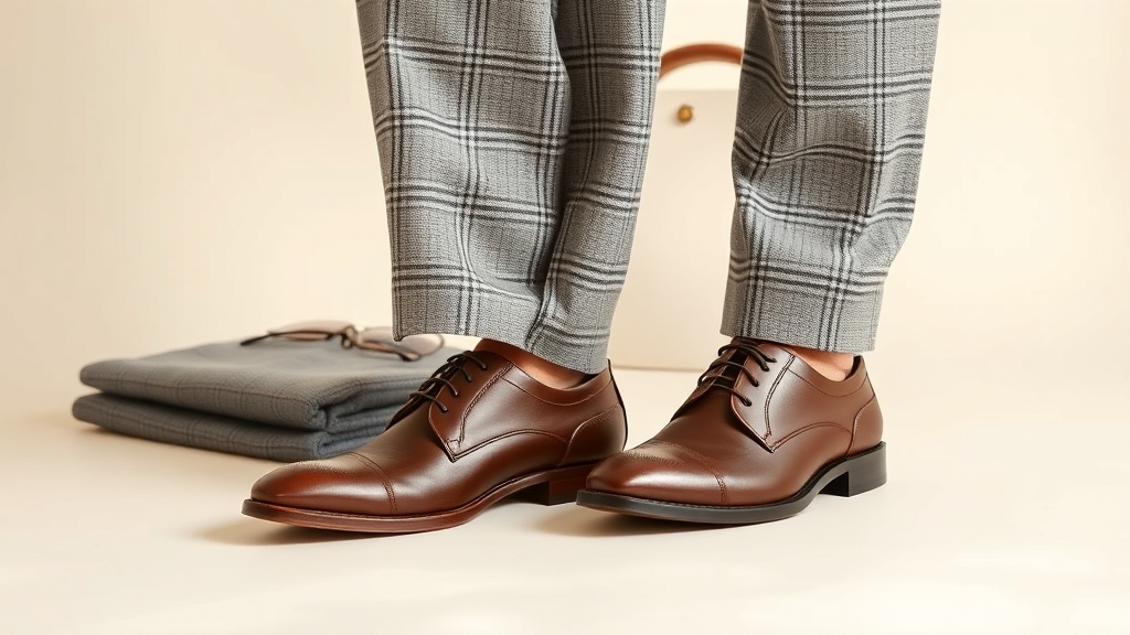 style obuwia do spodni w kratkę