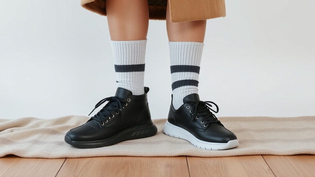 style obuwia do długich skarpet