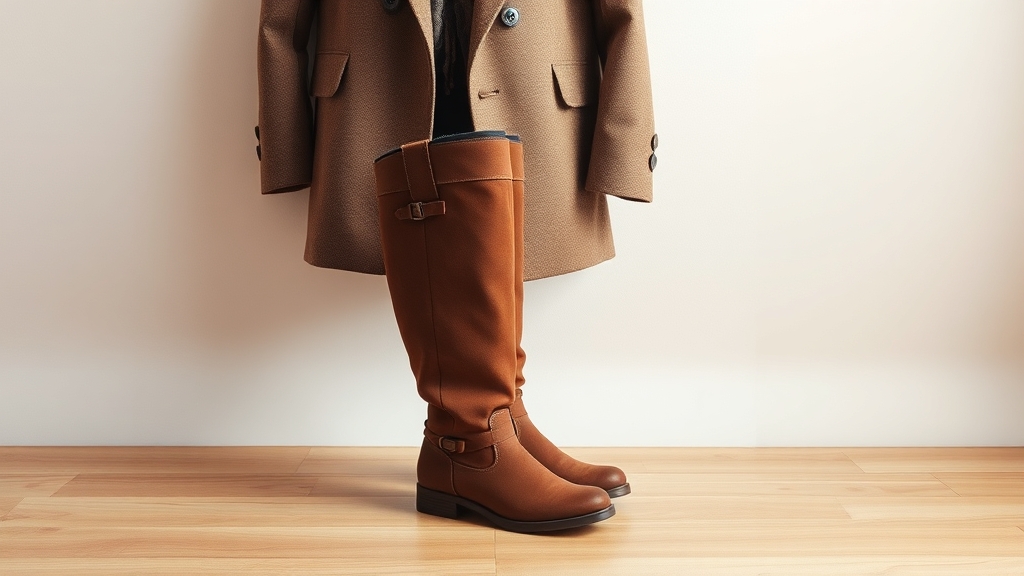 elegancki strój z kozakami za kolano