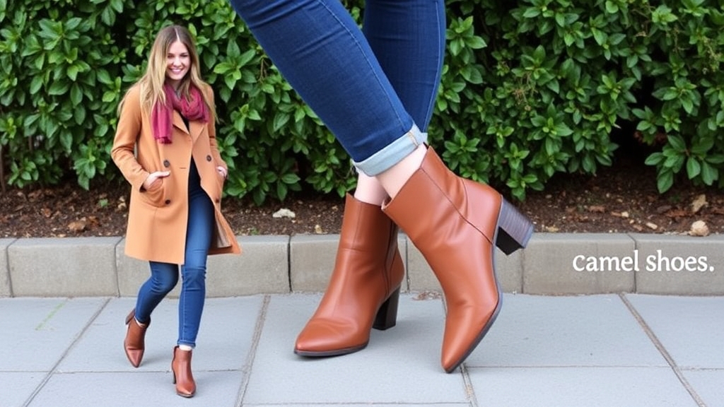 mokasyny uzupełniają beżowy płaszcz