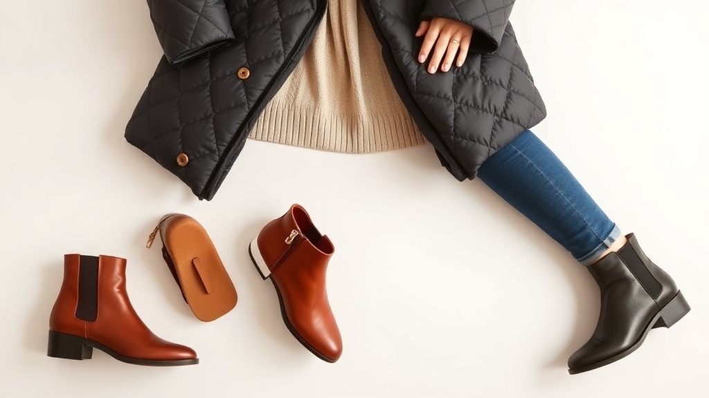 długa pikowana kurtka opcje obuwia