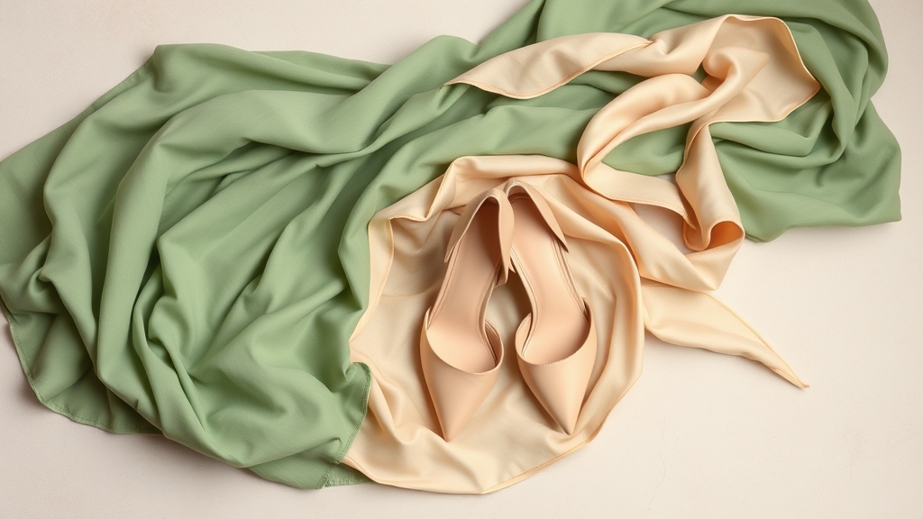 Nude shoes podkreślają zieloną sukienkę