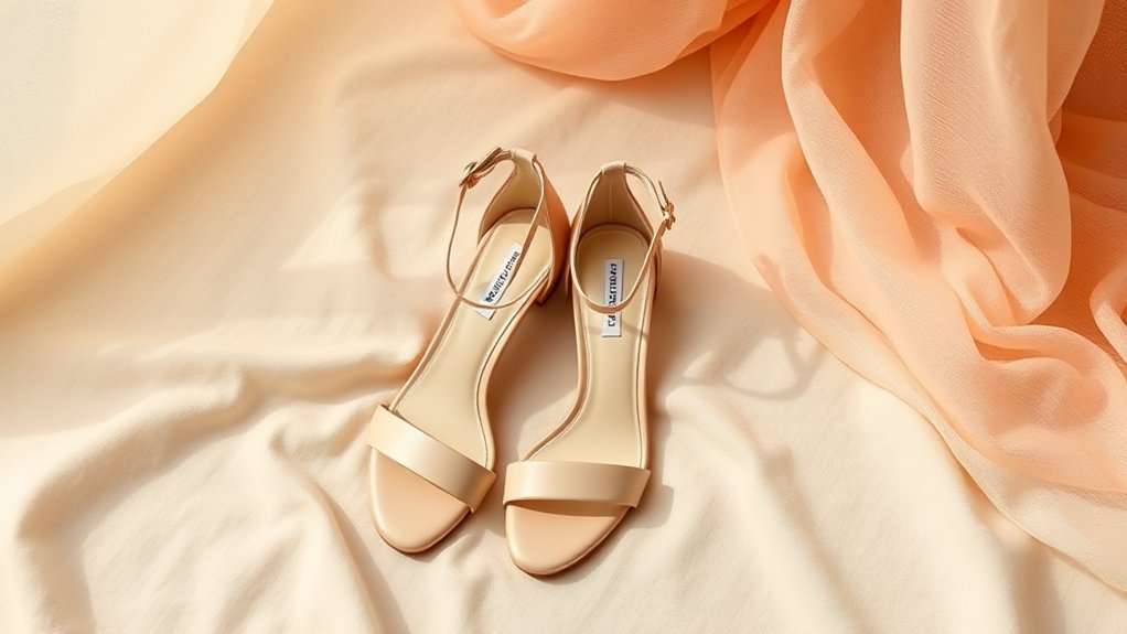 buty ślubne w kolorze brzoskwiniowym