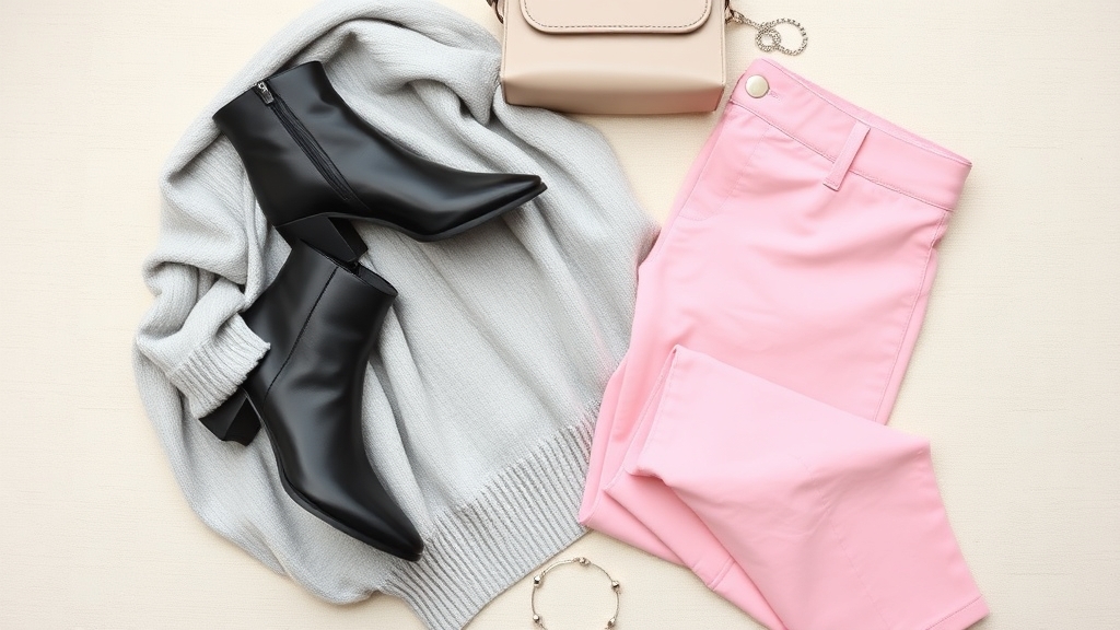 różowe spodnie z botkami do kostek