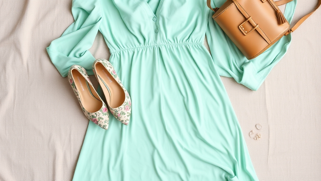 Printed shoes elevate mint dress - Wzorzyste buty podnoszą miętową sukienkę