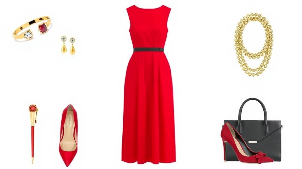 pomysły na akcesoryzację czerwonej sukienki