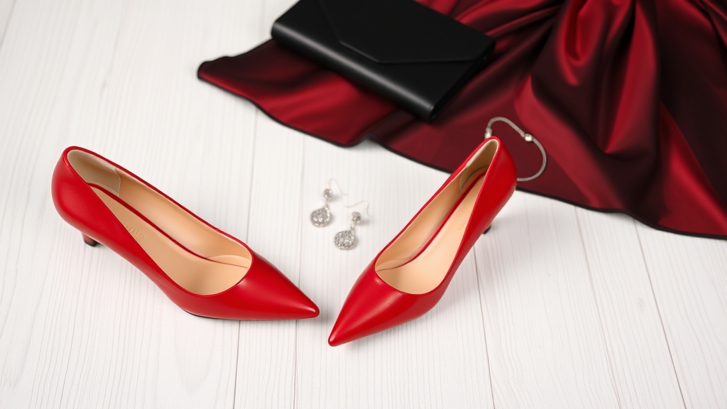 czerwone buty z koordynacją