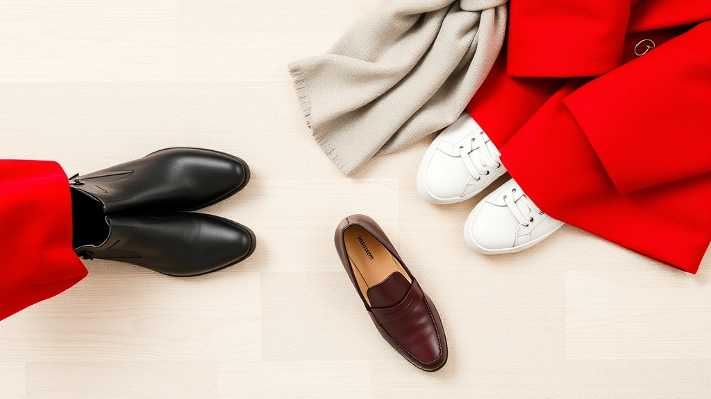 wybory butów do czerwonego płaszcza