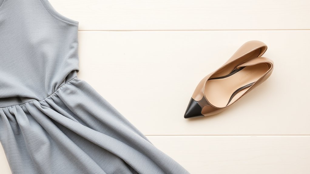 pomysły na buty do szarej sukienki