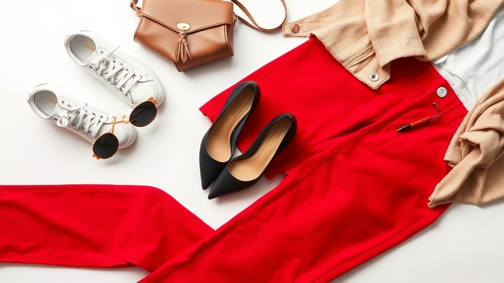 dopasowanie butów do czerwonych spodni