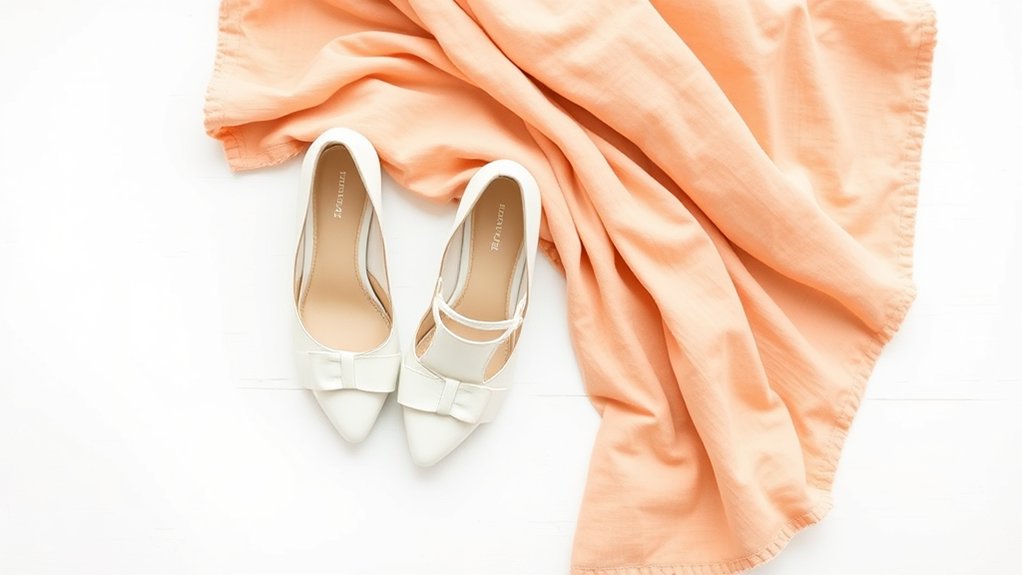 buty do brzoskwiniowej sukienki