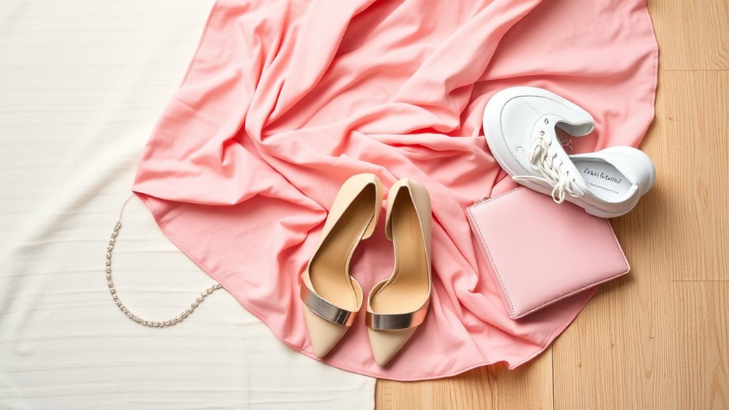 buty do różowej sukienki