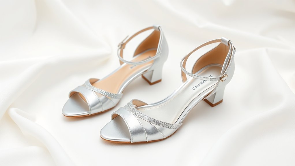 Buty do srebrnej sukienki