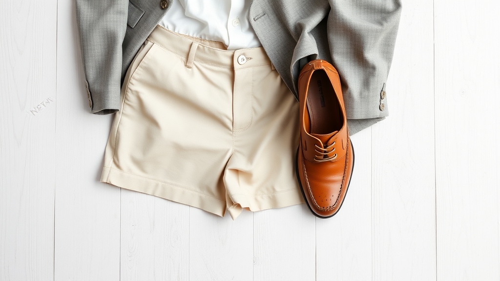 szorty smart casual z formalnym obuwiem