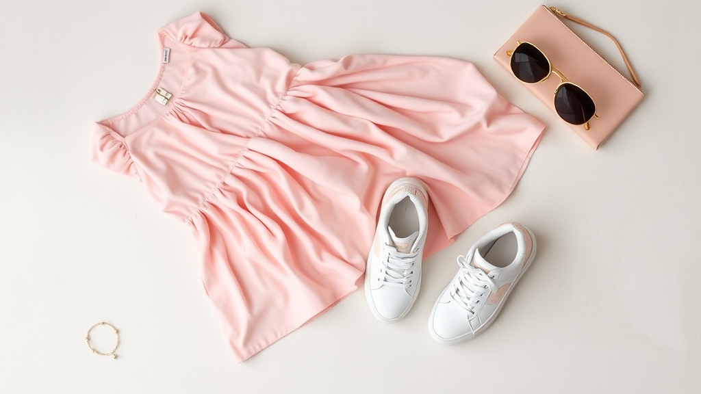 sneakers do różowej sukienki