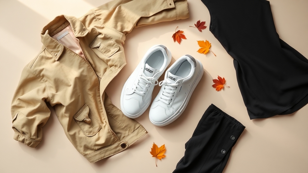 sneakers połączone z parka