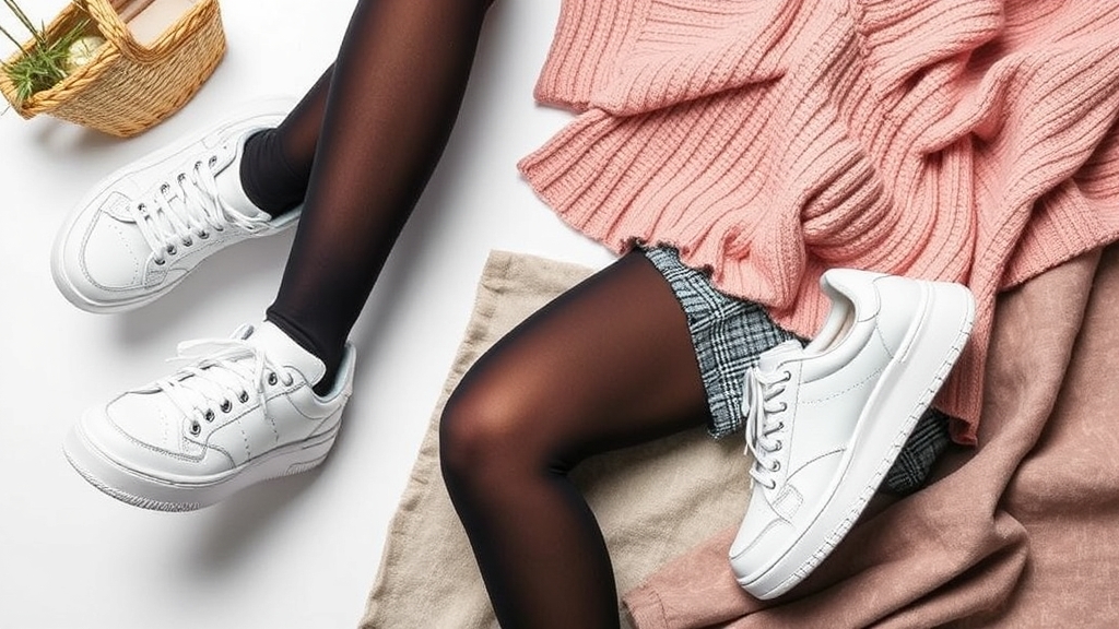 sneakers, które uzupełniają rajstopy