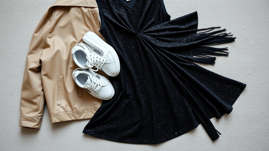 sneakers z eleganckimi sukienkami