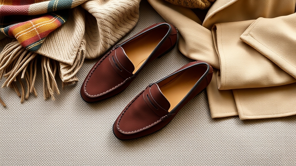 stylowy zestaw z loafersami na jesień