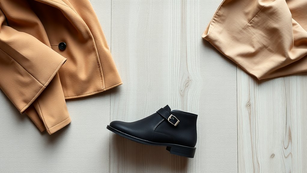 stylowe połączenie płaszcza i butów