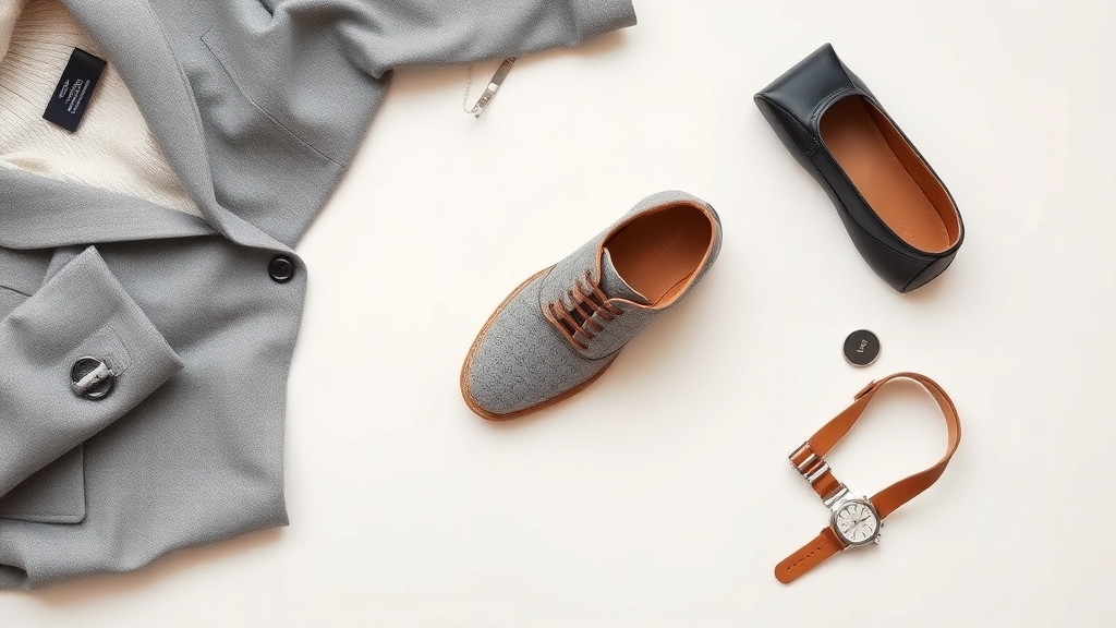 Stylowe obuwie uzupełnia szare spodnie