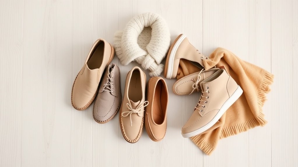 stylowe obuwie z owczej skóry