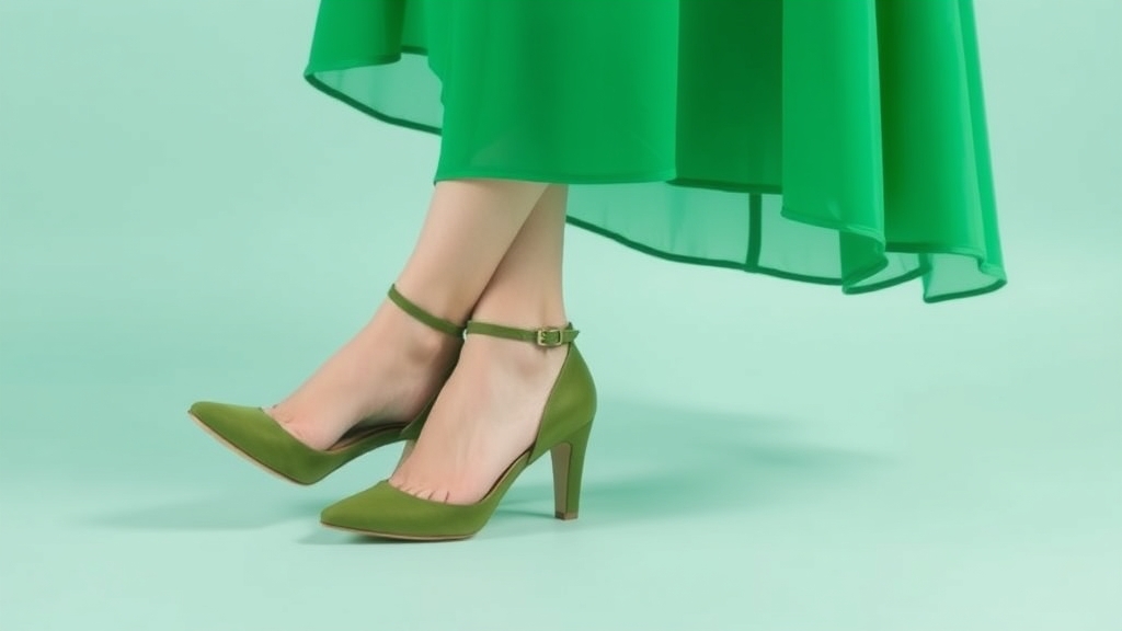 stylowe obcasy do zielonej sukienki