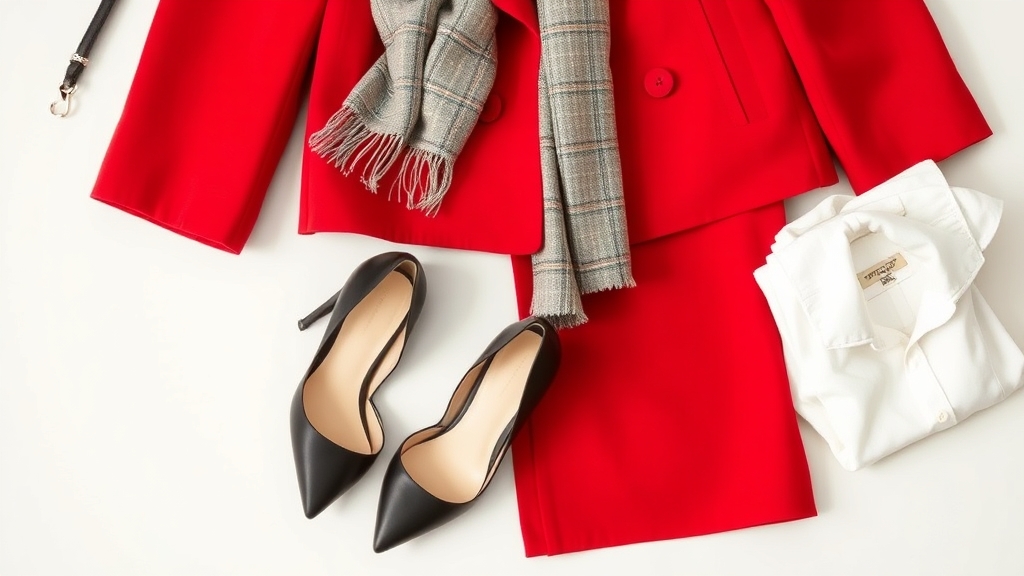 stylowe obcasy do czerwonego płaszcza